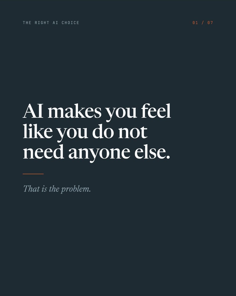 AI made us stop asking for help. It did not work., slide 1 of 7